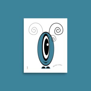 Affiche Pot' à Chou gris bleu