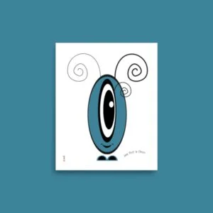 Affiche Pot' à Chou gris bleu