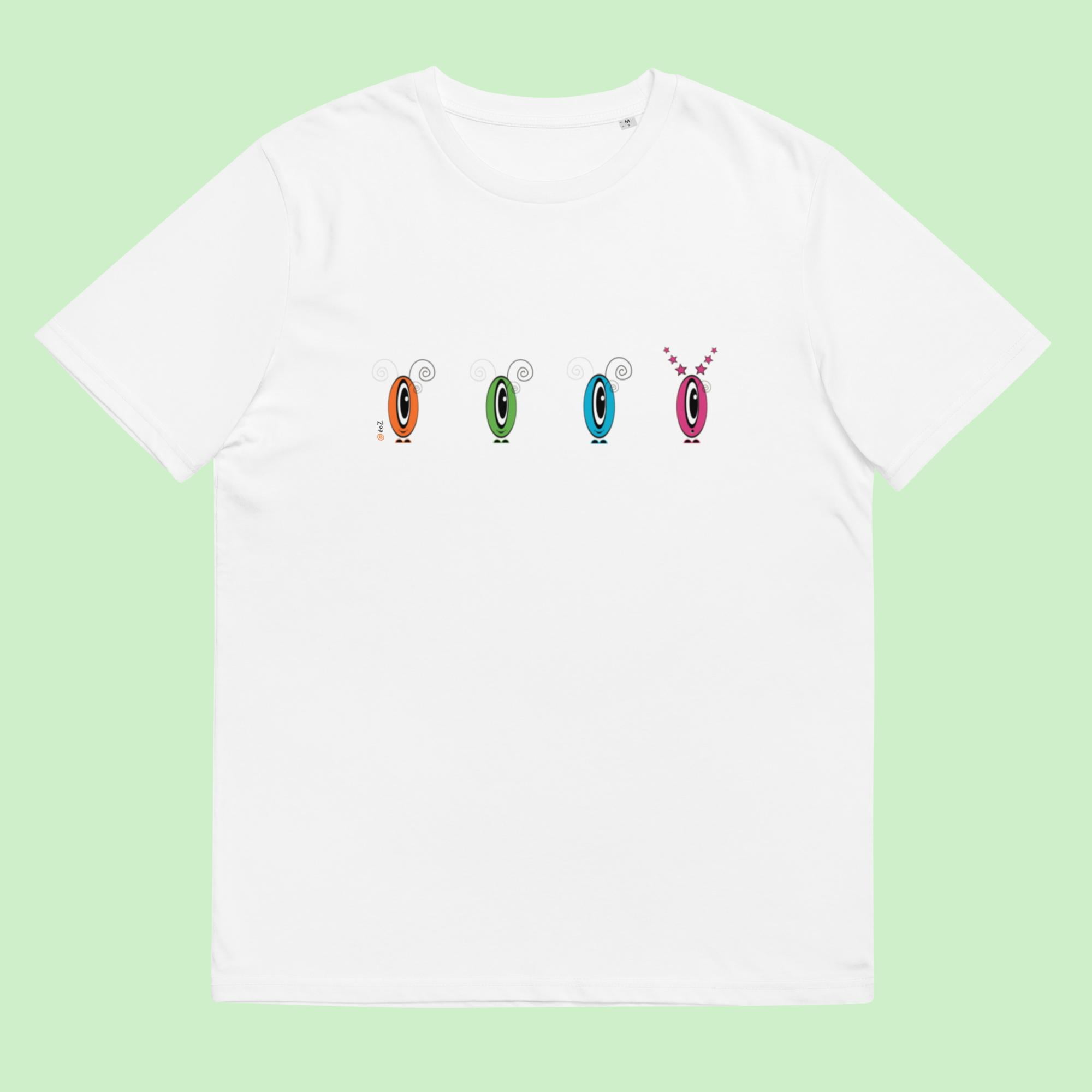 T-shirt unisexe blanc Les 4 Pot’ à Chou en coton biologique