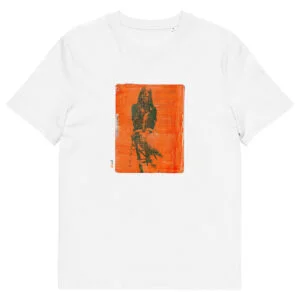 T-shirt unisexe blanc Eoz Créations Originales « S'exposer à la face du Monde » en coton biologique