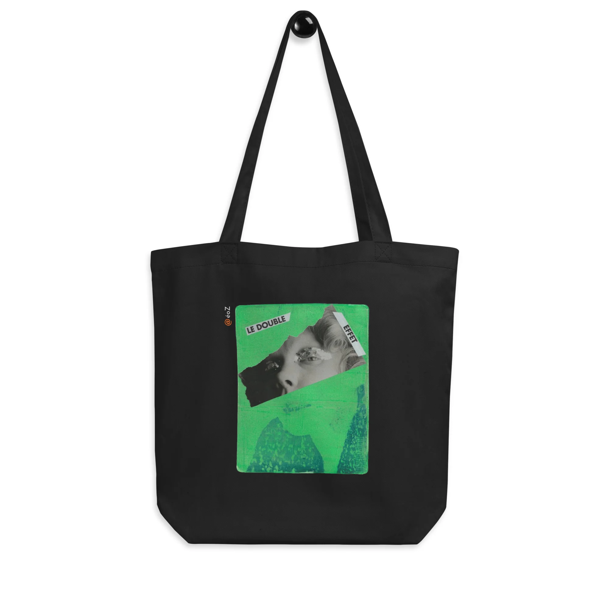 Tote Bag Bio EoZ Créations Originales “Double Effet” accroché