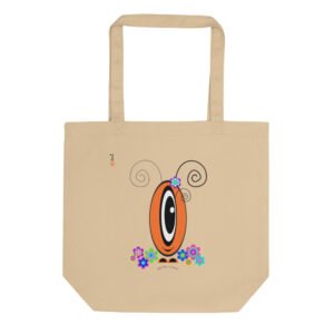 Tote Bag Les Pot’ à Chou fleuri orange en coton Bio
