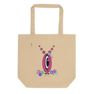 Tote Bag Les Pot’ à Chou fleuri Etoile rose en coton Bio