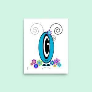 Affiche Pot’ à Chou fleuri bleu