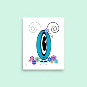 Affiche Pot’ à Chou fleuri bleu