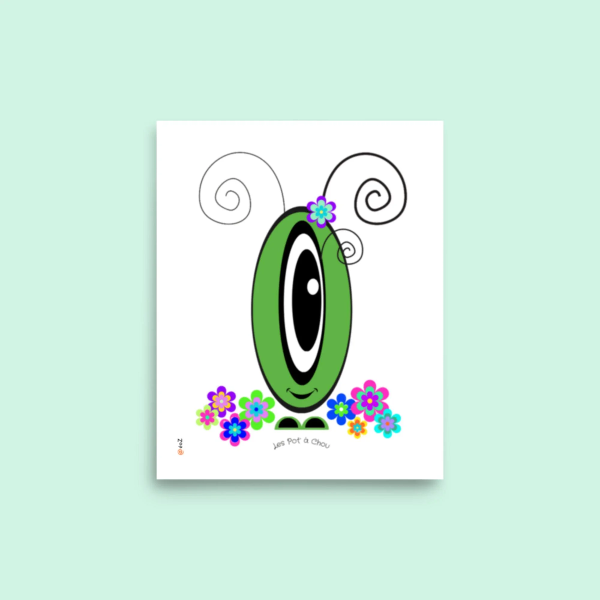 Affiche Pot’ à Chou fleuri vert