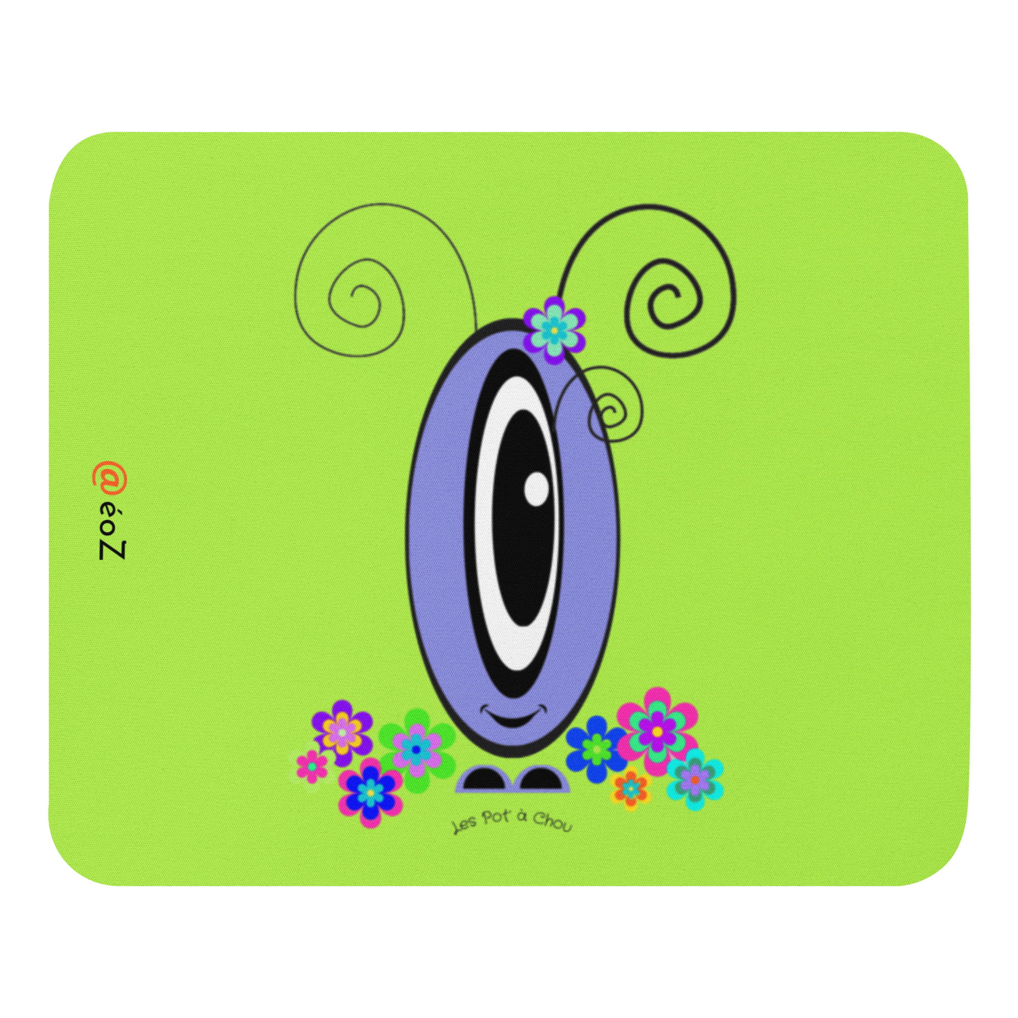 Tapis de souris Les Pot’ à Chou fleuri mauve