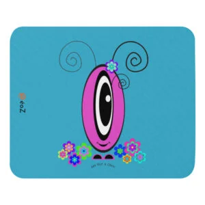 Tapis de souris Les Pot’ à Chou fleuri rose