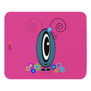 Tapis de souris Les Pot’ à Chou fleuri gris bleu