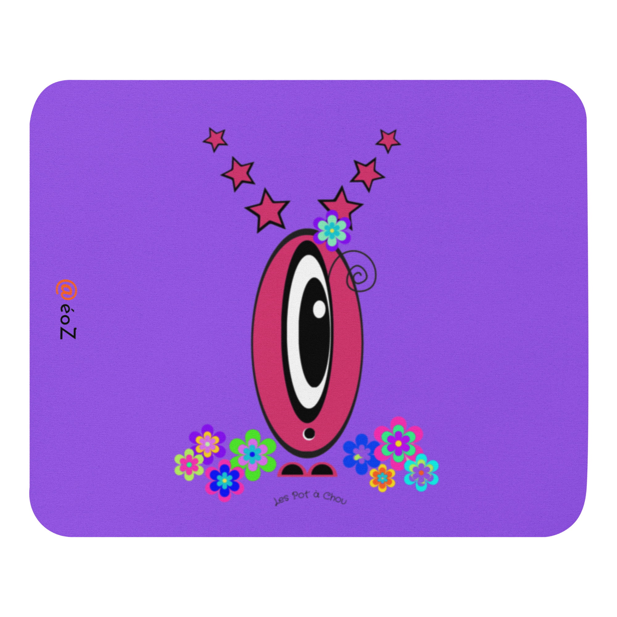 Tapis de souris Les Pot’ à Chou fleuri Etoile rose