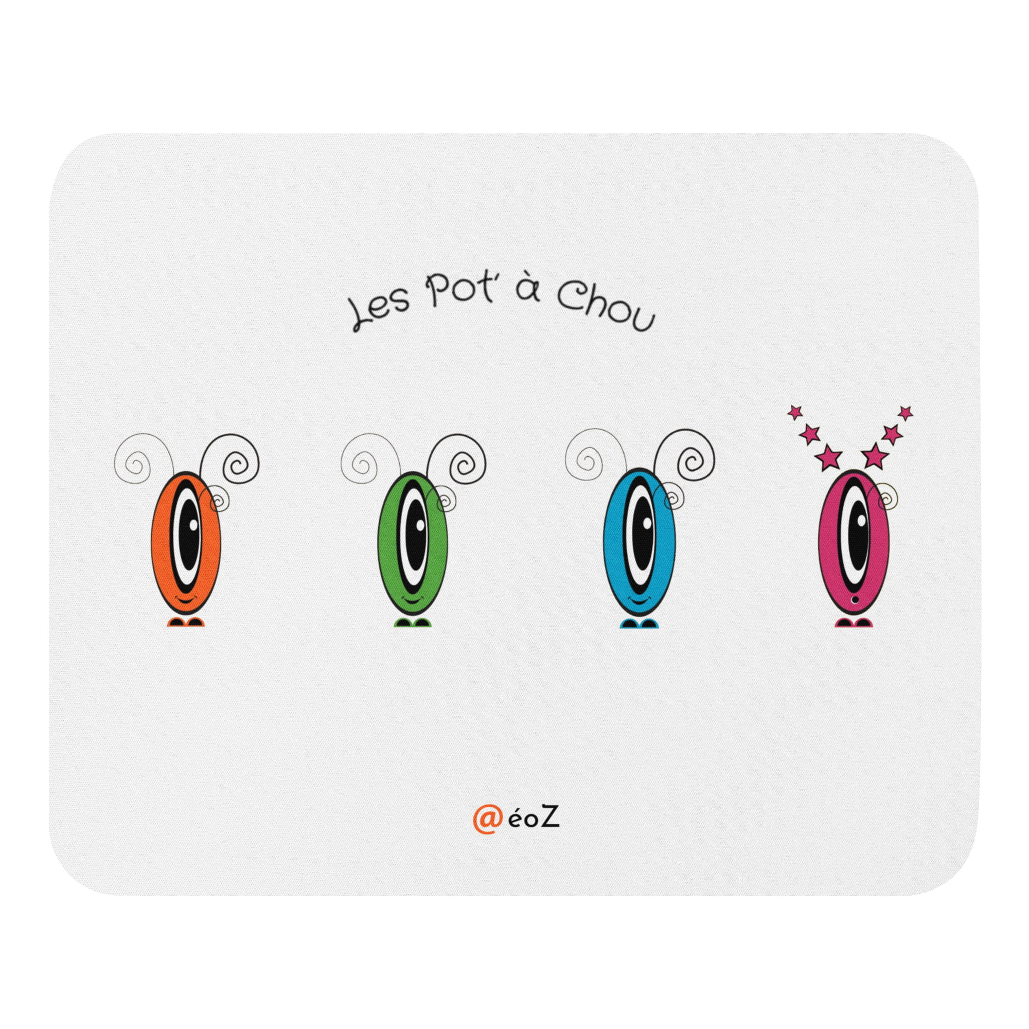 Tapis de souris avec Les Pot' à Chou EoZ Créations