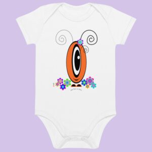 Body Les Pot’ à Chou fleuri orange en coton Bio