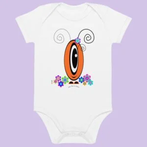 Body Les Pot’ à Chou fleuri orange en coton Bio