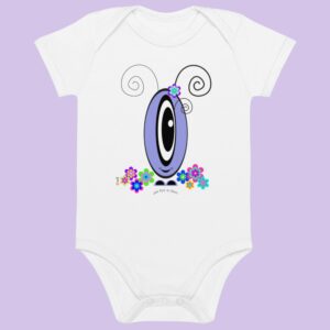 Body Les Pot’ à Chou fleuri mauve en coton Bio