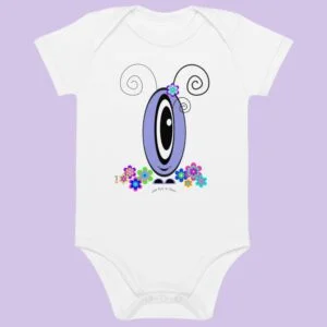 Body Les Pot’ à Chou fleuri mauve en coton Bio