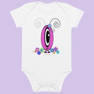 Body Les Pot’ à Chou fleuri rose en coton Bio