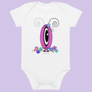 Body Les Pot’ à Chou fleuri rose en coton Bio