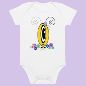 Body Les Pot’ à Chou fleuri jaune en coton Bio