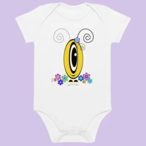 Body Les Pot’ à Chou fleuri jaune en coton Bio
