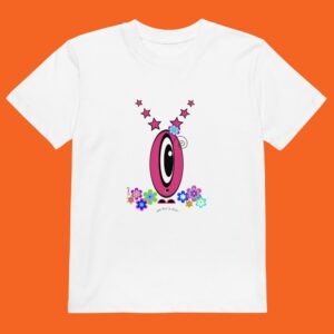 T-shirt Les Pot’ à Chou fleuri Etoile rose en coton Bio