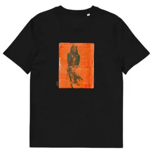 T-shirt unisexe noir Eoz Créations Originales « S'exposer à la face du Monde » en coton biologique