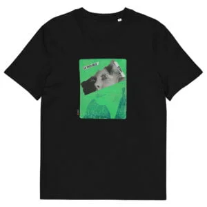 T-shirt unisexe noir Eoz Créations Originales « Double Effet » en coton biologique