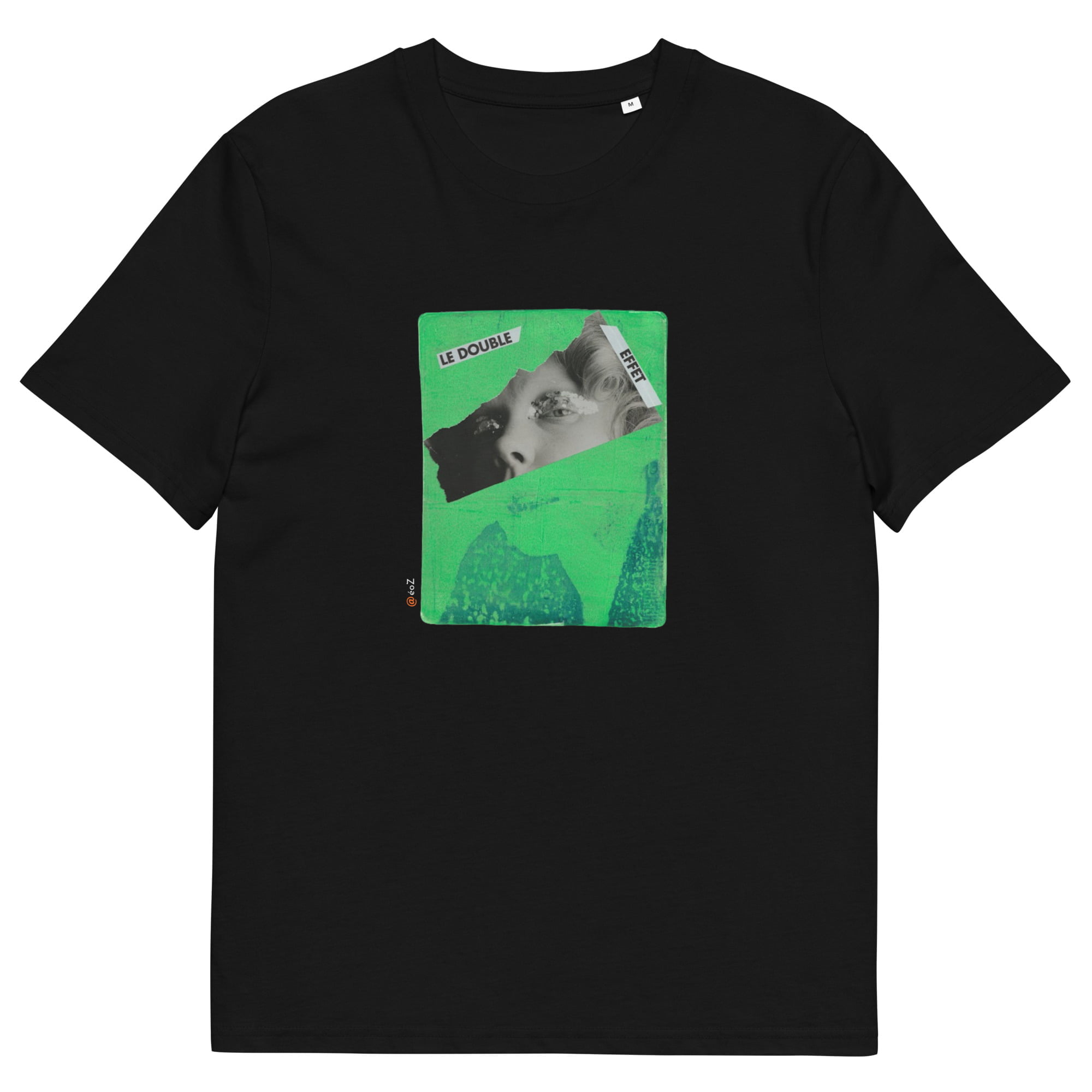 T-shirt unisexe noir Eoz Créations Originales « Double Effet » en coton biologique