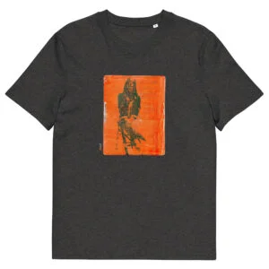 T-shirt unisexe gris foncé Eoz Créations Originales « S'exposer à la face du Monde » en coton biologique