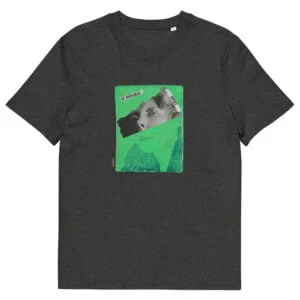 T-shirt unisexe gris foncé Eoz Créations Originales « Double Effet » en coton biologique