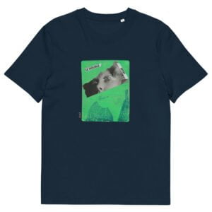 T-shirt unisexe marine Eoz Créations Originales « Double Effet » en coton biologique