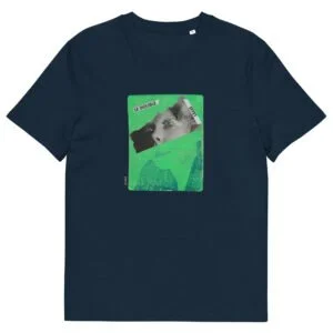 T-shirt unisexe marine Eoz Créations Originales « Double Effet » en coton biologique