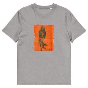 T-shirt unisexe gris clair Eoz Créations Originales « S'exposer à la face du Monde » en coton biologique