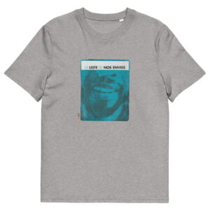 T-shirt unisexe gris clair Eoz Créations Originales « La Liste de nos Envies » en coton biologique
