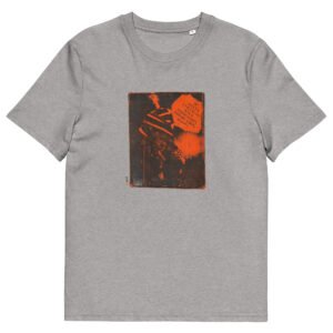 T-shirt unisexe gris clair Eoz Créations Originales « Boy Orange » en coton biologique