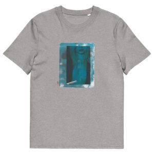 T-shirt unisexe gris clair Eoz Créations Originales « L’ Obsession » en coton biologique