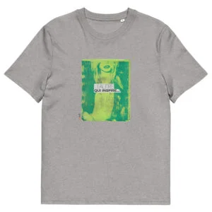 T-shirt unisexe gris clair Eoz Créations Originales « L’ Autre qui inspire » en coton biologique
