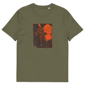T-shirt unisexe kaki Eoz Créations Originales « Boy Orange » en coton biologique