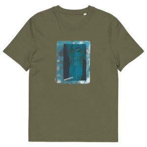 T-shirt unisexe kaki Eoz Créations Originales « L’ Obsession » en coton biologique