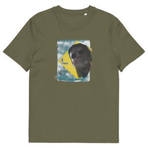 T-shirt unisexe kaki Eoz Créations Originales « Love Hate » en coton biologique