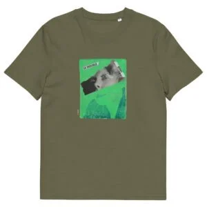 T-shirt unisexe kaki Eoz Créations Originales « Double Effet » en coton biologique