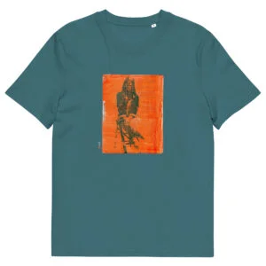 T-shirt unisexe vert Eoz Créations Originales « S'exposer à la face du Monde » en coton biologique