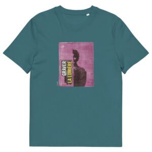 T-shirt unisexe vert Eoz Créations Originales « Graver le lumière » en coton biologique