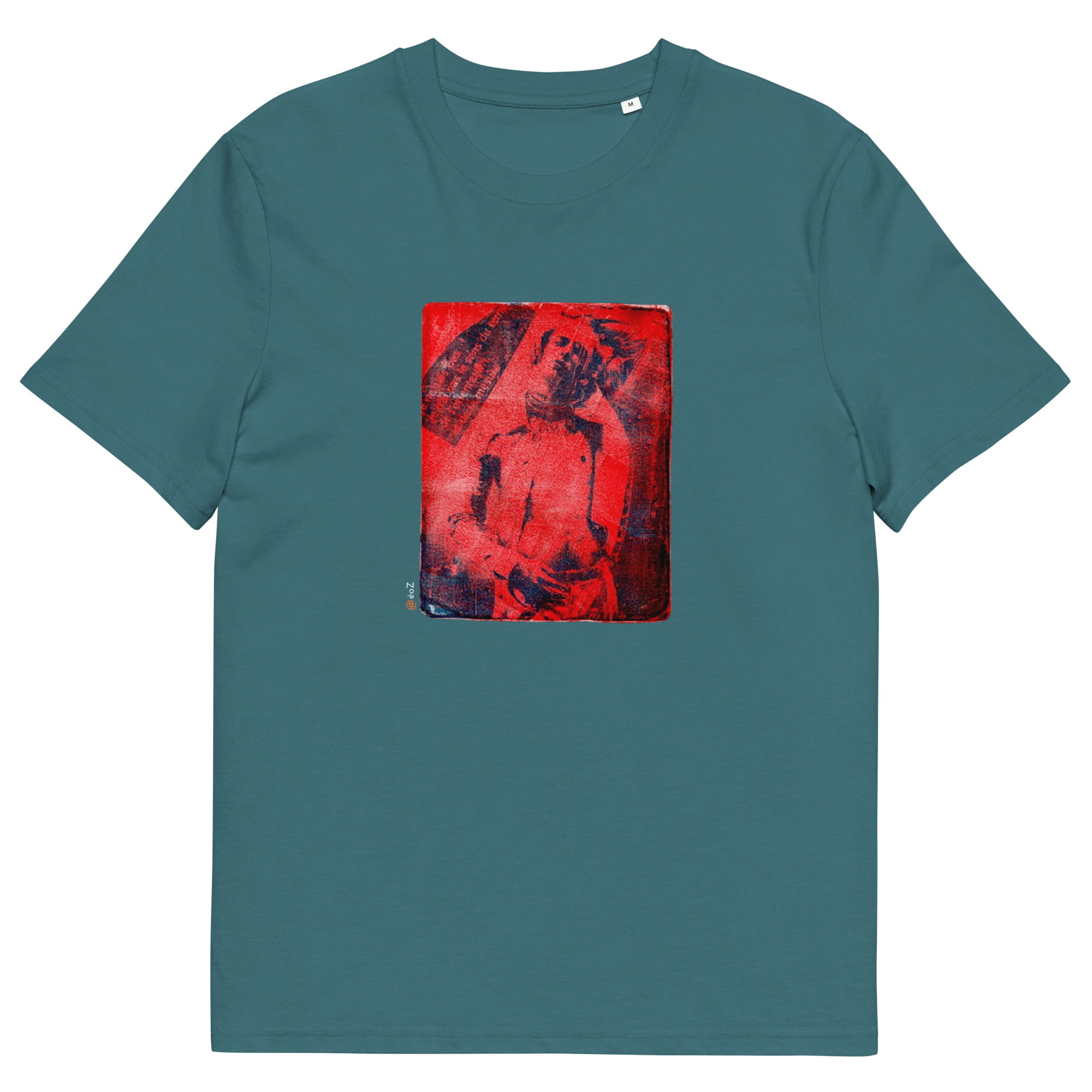 T-shirt unisexe vert Eoz Créations Originales « Boy Rouge » en coton biologique