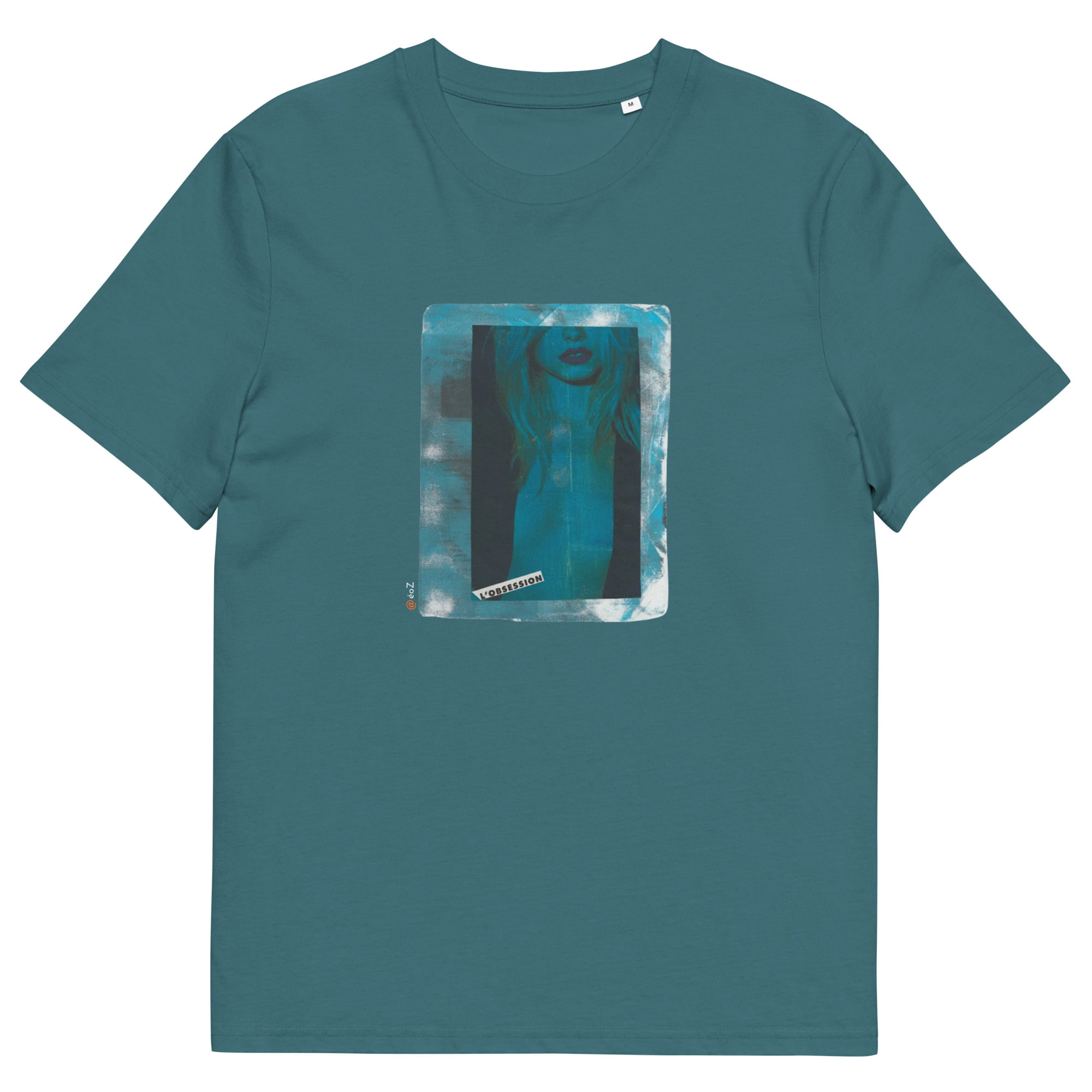 T-shirt unisexe vert Eoz Créations Originales « L’ Obsession » en coton biologique