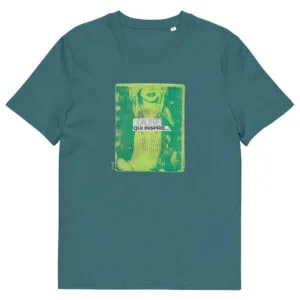 T-shirt unisexe vert Eoz Créations Originales « L’ Autre qui inspire » en coton biologique