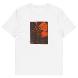 T-shirt unisexe blanc Eoz Créations Originales « Boy Orange » en coton biologique