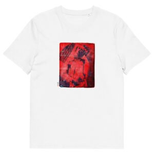T-shirt unisexe blanc Eoz Créations Originales « Boy Rouge » en coton biologique