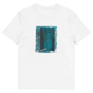 T-shirt unisexe blanc Eoz Créations Originales « L’ Obsession » en coton biologique