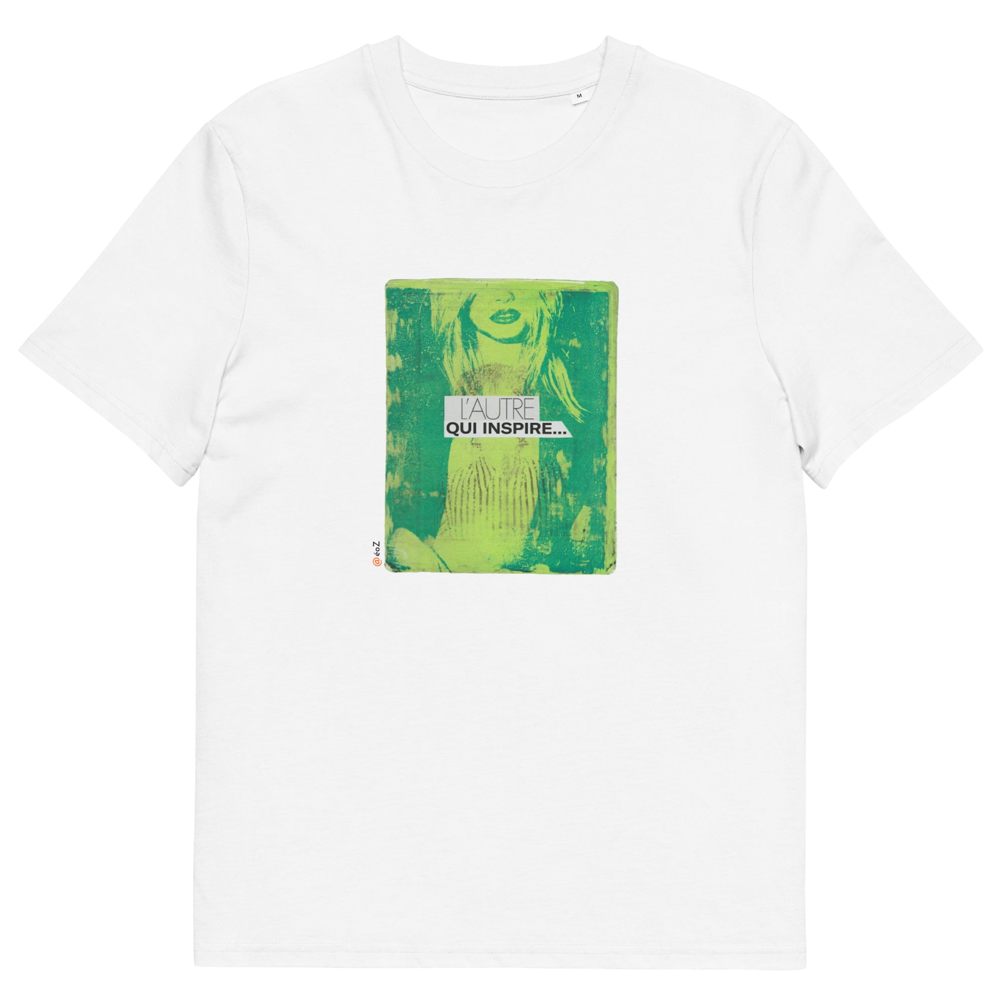 T-shirt unisexe blanc Eoz Créations Originales « L’ Autre qui inspire » en coton biologique