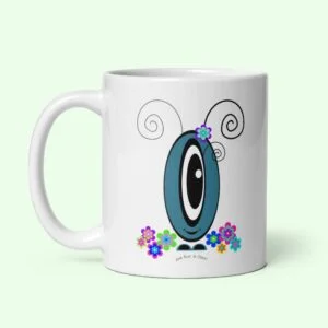 Mug Les Pot’ à Chou fleuri gris bleu